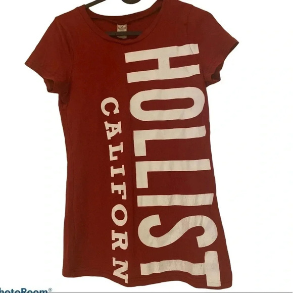 Hollister red womens T-shirt  Sz S - Picture 4 of 11